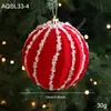Nueva Bola de Terciopelo Rojo con Lentejuelas Brillantes para Árbol de Navidad, Exhibidor de Ventana y Accesorios de Decoración para Centros Comerciales
