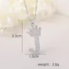 Accesorios de Collar con Letra de Zirconia Incrustada de Cobre Nuevo Transfronterizo Hip-Hop Doble Capa Corona Colgante de 26 Letras Inglesas