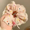 Lazo para coleta dulce y versátil para mujer, Cuerda para el pelo simple y elegante, Scrunchie de gran tamaño para verano, Accesorio para el pelo fresco y simple