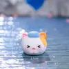 Paisaje en miniatura, creativo y lindo, con una escena de aguas termales con figuritas de gato, perro, cerdo y pato - Decoraciones y accesorios para casa de muñecas DIY