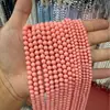 Rosa Pêssego Nude Pérolas de Imitação Alta Swarovski Contas Soltas Contas Redondas Furo Reto Pérolas de Concha Acessórios para Joias DIY Fonte Atacado