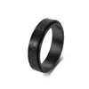 Anillo de Acero de Titanio con Incrustación de Fibra de Carbono, Estilo Fresco y Neutro, Moda Urbana Unisex, Anillos Artísticos de Nicho para Parejas