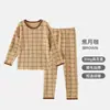 Conjunto de ropa interior térmica de otoño para niños, algodón puro, ropa de casa cálida, conjunto de manga larga para estudiantes de secundaria, oferta especial de liquidación