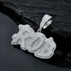 Pingente Personalizado de Fábrica em Prata Esterlina S925 com Cravação Completa de Moissanite, Joia de Prata Personalizada com Nome em Letra Estilo Hip-Hop, A partir de Uma Peça