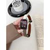 Reloj de Cuero Genuino con Hebilla Magnética con s87iwatch Delgado para Niñas SE10 Apple Watch S9 Xiaomi 8pro
