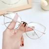 M2978 exportación moda personalizado ojo de gato decorativo gafas lisas luz anti-azul mujer foto callejera con gafas para miopía armazón óptico