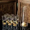 Juego de Decantador de Vino de Cristal Jinshan para Uso en Casa, Vasos Pequeños de Tiro Estilo Chino, Copas para Licor, Venta al por Mayor de Fábrica