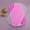 Recomendado de fábrica em estoque 37 grades favo de mel silicone cubo de gelo com tampa molde de cubo de gelo DIY caixa de gelo criativa molde de cubo de gelo