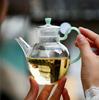 En Stock Hogar Imitación Dinastía Song Portátil Tetera de Vidrio Pequeña Transparente Tetera para Té Verde Juego de Té Kung Fu Dispositivo para Preparar Té Tetera