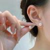 Pendientes de Plata de Ley S925 con Perlas de Agua Dulce Naturales para Mujer, Lujo Ligero, Sensación de Alta Gama, Amigables con los Oídos, Simples, Versátiles, Pendientes de Nicho