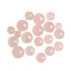 Cuentas individuales de cristal rosa natural, cuentas de burbuja de ojo de toro de cristal rosa, cuenta individual para accesorios de joyería DIY al por mayor