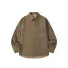 Nanxia Disfraz Otoño Nuevo Estilo Japonés Caqui Camisa de Trabajo Manga Larga para Hombre Chaqueta Casual para Pareja