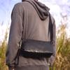 Bolso de Hombro para Hombre de Cuero Genuino Moderno Trendy Horizontal de Cuero Suave Bolso Cruzado de Capa Superior de Cuero Vacuno Curtido Vegetal Bolso Casual Nicho