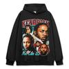Camiseta de manga corta con estampado de Kendrick Kung Fu Kenny de hip-hop transfronterizo, sudadera con capucha y cuello redondo de algodón pesado lavado