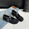 Nuevos Zapatos Mary Jane Planos Estilo Francés para Mujer Otoño 2026, Versátiles Retro Punta Redonda Suela Suave Zapatos Casuales