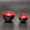 Casa de muñecas [Cuenco Rojo de Fondo] Bol Japonés para Sopa de Fideos Juego de Comida Accesorios para Mini Casa de Muñecas Mesa de Cocina de Simulación Vajilla