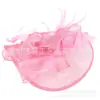 Fascinator de Malla de Plumas Europeo y Americano Transfronterizo, Banquete de Boda, Tocados para Club de Carreras de Caballos, Fascinator Pequeño Vintage para Fiesta de Té, Accesorio para el Cabello