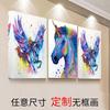 Pintura decorativa de entrada de sala de estar personalizada de fábrica de Shenzhen, pintura de lienzo sin marco con inyección de tinta, estilo Core Ins, pintura colgante para dormitorio