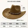 Estilo Otoño e Invierno Europeo y Americano Sombrero Vaquero Occidental Estilo Británico Retro Sombrero de Fieltro Jazz Estilo Étnico Tibetano para Mujer Sombrero Fedora de Fieltro para Hombre
