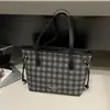 Bolso de Axila de Cuadros de Gran Capacidad de Moda Europeo y Americano para Mujer 2025 Nueva Moda Versátil Simple Bolso Tote de Hombro Único para Viajes Diarios