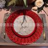 Platos de Mesa Transfronterizos Boda Europea Fiesta Hotel Plato de Cena Pad con Forma de N Plástico PP Trabajo