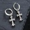 Pendientes de Cruz de Turquesa Imitación Retro de Lujo Ligero Cuidadosamente Seleccionados, Accesorios para Orejas Versátiles y de Moda con un Toque de Alta Gama