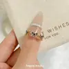 Nuevo anillo de mariposa de estilo chino de lujo ligero microincrustado para mujer, circón microincrustado, ultra-fairy, elegante, personalizado, anillo abierto ajustable