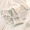 Ropa interior femenina de algodón con corazón femenino, de alta calidad, con entrepierna de algodón 5A, antibacteriana, transpirable, de cintura media y jacquard.
