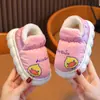 Zapatos de Algodón para Niños Pato Amarillo Invierno Dibujos Animados Lindos Zapatos de Algodón de Punta Cerrada para Niños y Niñas Calientes para el Hogar Interiores y Exteriores Zapatos para Bebé