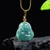 Pendente Autêntico de Jade Azul Água Grau A Joia de Jade Exquisita Pingente Fábrica de Jade Atacado Fornecimento ao Vivo