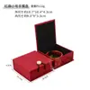 Caja de Lino con Hebilla de Madera para Pulseras, Cuentas Budistas, Caja de Embalaje para Joyería de Regalo, Caja para Pulseras de Bodhi y Madera de Agar