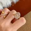 Encaje Estilo Buchi Italiano Encaje Anillo Huevo de Paloma Diamante Estrella Brillante Lujo Ligero Antiguo Atrapasueños para Hombre para Mujer