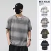 Nueva Camiseta de Verano 2026 con Rayas Anchas y Cuello Redondo para Hombre, Moda Clásica Versátil Estilo Diario en Pareja Corte Holgado Ropa Casual
