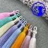 Yixiangfei 8cm Cuerda de Poliéster Anillo de Tracción Borla Pendientes de Poliéster Borla Nudo Chino Enderezado a Alta Temperatura Borla Colgante Venta al por Mayor