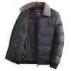 Moderna Ropa Exterior de Algodón para Hombre con Cuello de Piel Ropa Exterior de Invierno Abrigada Corta de Algodón Cálida Cuello Solapa Ropa Exterior de Algodón con Relleno Casual de Invierno