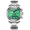 CHENXI Reloj Dawn Venta al por mayor transfronteriza Correa de acero Reloj para hombre Impermeable Luminoso Reloj deportivo 086A Plata