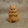 Talla de Madera de Tuya Pequeño Tigre Lindo Zodiaco Pieza de Mango de Tigre Pequeño Adornos de Mascota de Té Personalizados Adornos para Decoración de Coche Artesanías