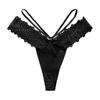 Renda Francesa Costurada Sem Costura Seda Gelada Secagem Rápida Roupa Íntima Esportiva Alças Finas Delicadas Sexy T-Calcinha Tamanho Grande Fio Dental para Mulheres