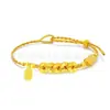 Pulseira Pixiu Dourada Imitando Areia Vietnamita, Colar Tecido à Mão, Atacado de Joias, Sem Problemas de Qualidade, Não Retornável, Não Trocável