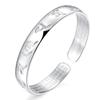 Pulsera de moda de boca abierta Sutra del Corazón plateada budismo propagar bendición sincera mantra de seis sílabas pulsera de práctica meticulosa pulsera