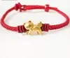 Jiu Feng Xiang 999 Chapado en Oro Plata Lazo Gato Pulsera de Cuentas de Transferencia de Oro Mascota Linda Gatito Regalo para Novia