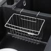 Pia rack de armazenamento 304 de aço inoxidável rack de pano de cozinha pia de armazenamento toalha de lavar louça lavatório parede cesto suspenso