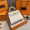 Bolsa Kelly Colorida Mais Vendida no Aliexpress, Bolsa de Mão Feminina Moda Europeia e Americana, Bolsa de Ombro Único Transversal de Alto Padrão para Mulheres