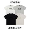 Versão Correta de FOG Verão Novo ESS-mulTi-line Flocado Letra Estampada Solta Camiseta de Manga Curta para Homens e Mulheres