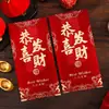 2026 Sobre Rojo Estampado en Caliente Sobre Rojo de Año Nuevo Festival de Primavera Sobre de Dinero de la Suerte Bolsa de Regalo con Sello de Buena Suerte