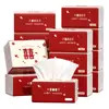 Colección Completa de Suministros para Bodas, Caja de Pañuelos para Banquete de Boda, Servilleta de Boda Roja Festiva, Boda de Compromiso, Papel de Seda con la Palabra Feliz