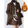 Abrigo de Traje de Lana para Mujer 2026 Otoño e Invierno Nuevo Estilo Chaqueta de Lana Engrosada para Figuras Menudas con un Toque de Alta Gama