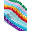 50 Piezas Vidrio Gelatina Color Sólido Imitación Jade Redondo Cuentas Sueltas Pasadores de Pelo Hechos a Mano Pulseras Collares Pendientes Materiales