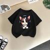 Camisetas de Algodão de Manga Curta para Meninos e Meninas de Verão 2026 Novos Tops Estilosos Infantis de Meia Manga com Estampa de Desenho Animado Transfronteiriço