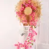 Decoração de Teto de Trepadeira de Flor de Cerejeira Artificial, Bola de Flores para Cobertura de Teto, Planta Verde, Ornamento Pendurado para Loja de Flores de Hall de Exposição de Hotel